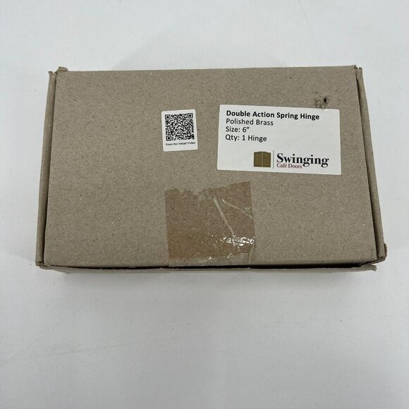 NEW Swinging Cafe Doors 6" Double Action Spring Hinge Polished Brass 1 Unit - Picture 2 of 4